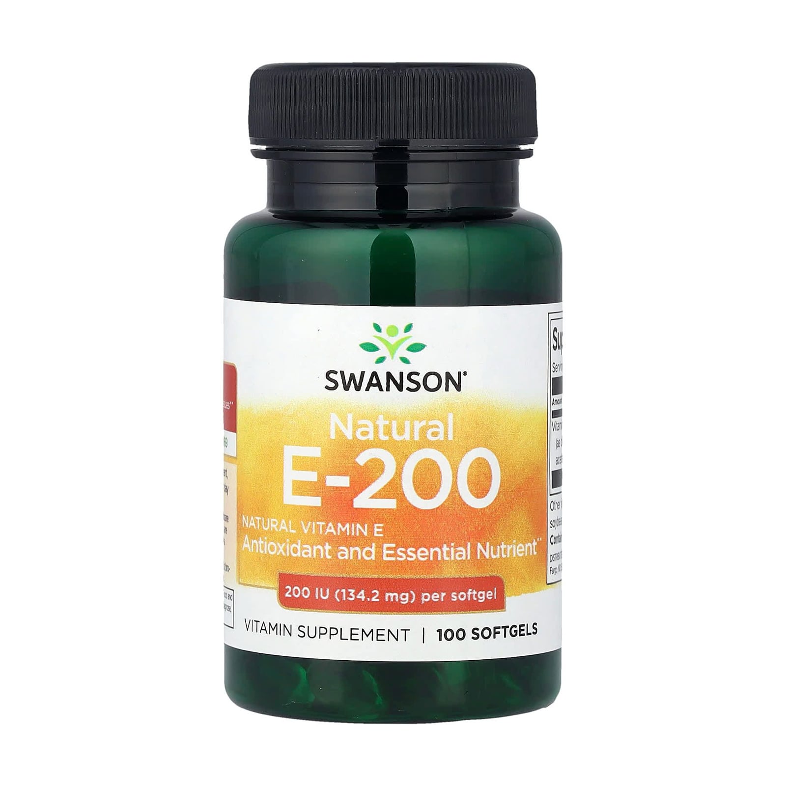 Вітамін E Swanson Natural Vitamin E, 200 МО, 100 гелевих капсул
