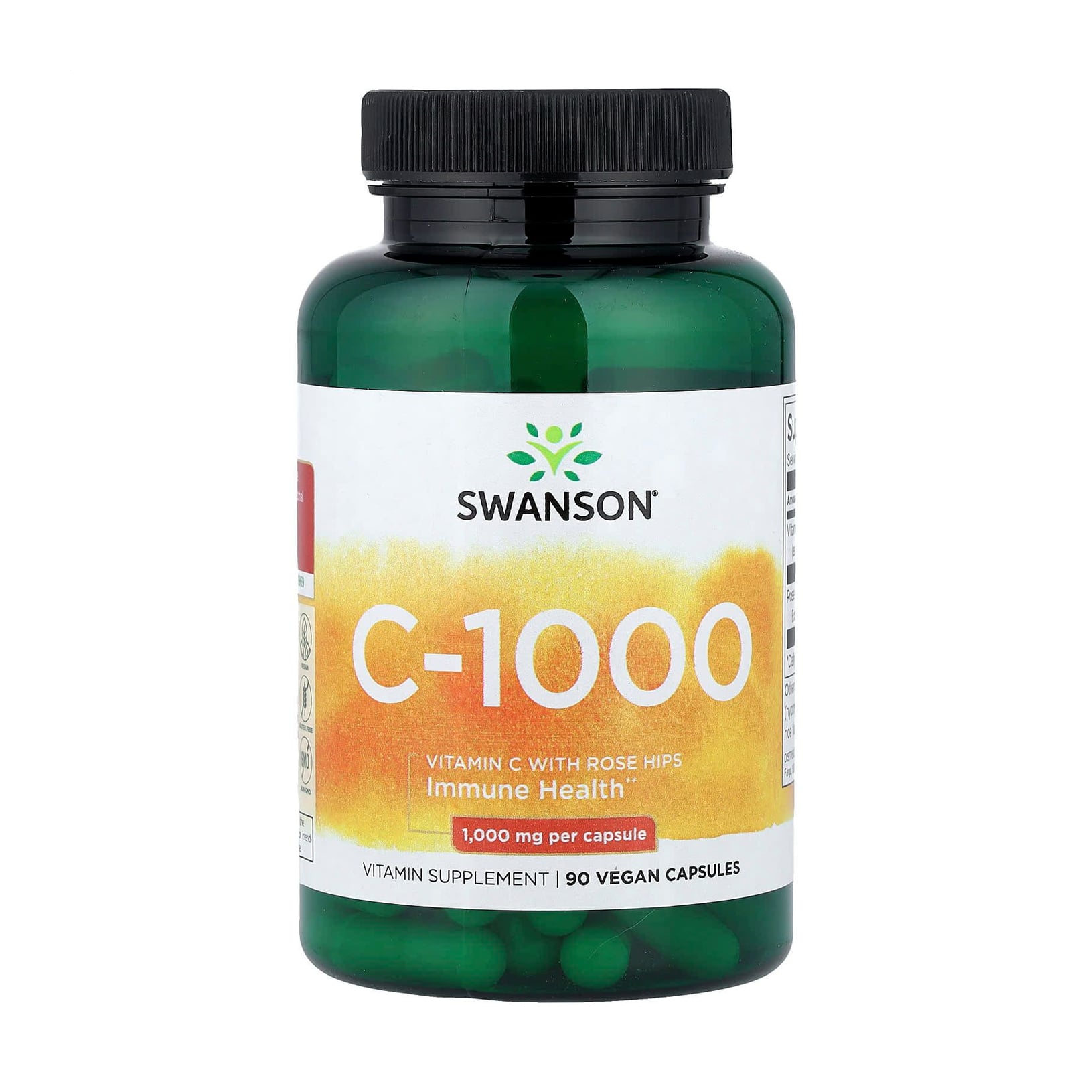 Вітамін С Swanson Vitamin C With Rose Hips 1000 мг з шипшиною, 90 капсул
